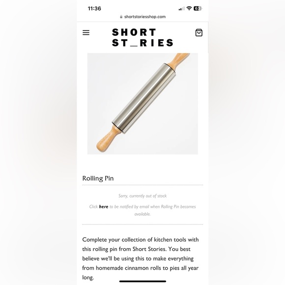 Short Stories Rolling Pin - Picture 2 of 4